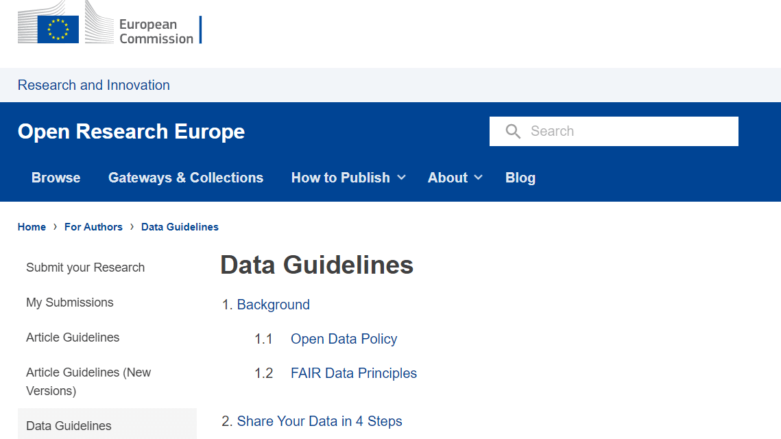 Data Guidelines